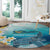 US Virgin Islands St Croix Round Carpet Twin City Leatherback With Plumeria - Wonder Print Shop