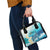 US Virgin Islands St Croix Shoulder Handbag Twin City Leatherback With Plumeria - Wonder Print Shop