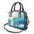 US Virgin Islands St Croix Shoulder Handbag Twin City Leatherback With Plumeria - Wonder Print Shop