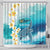 US Virgin Islands St Croix Shower Curtain Twin City Leatherback With Plumeria - Wonder Print Shop