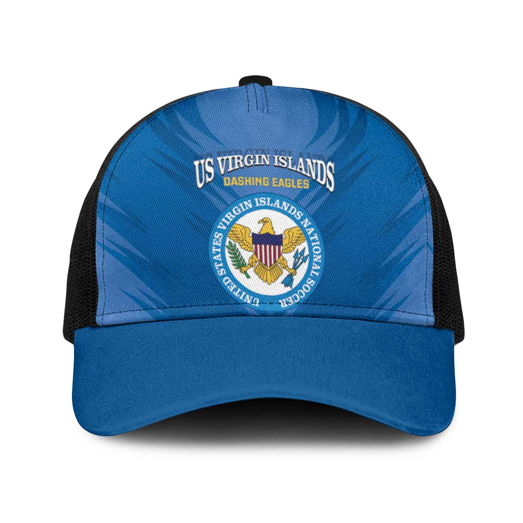US Virgin Islands Soccer Baseball Net Cap Go Dashing Eagles Sporty Style - Wonder Print Shop
