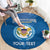 Custom US Virgin Islands Soccer Round Carpet Go Dashing Eagles Sporty Style - Wonder Print Shop