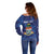 Personalised Cayman Islands Off Shoulder Sweater Coat Of Arms Grunge Style