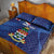 Personalised Cayman Islands Quilt Bed Set Coat Of Arms Grunge Style - Wonder Print Shop