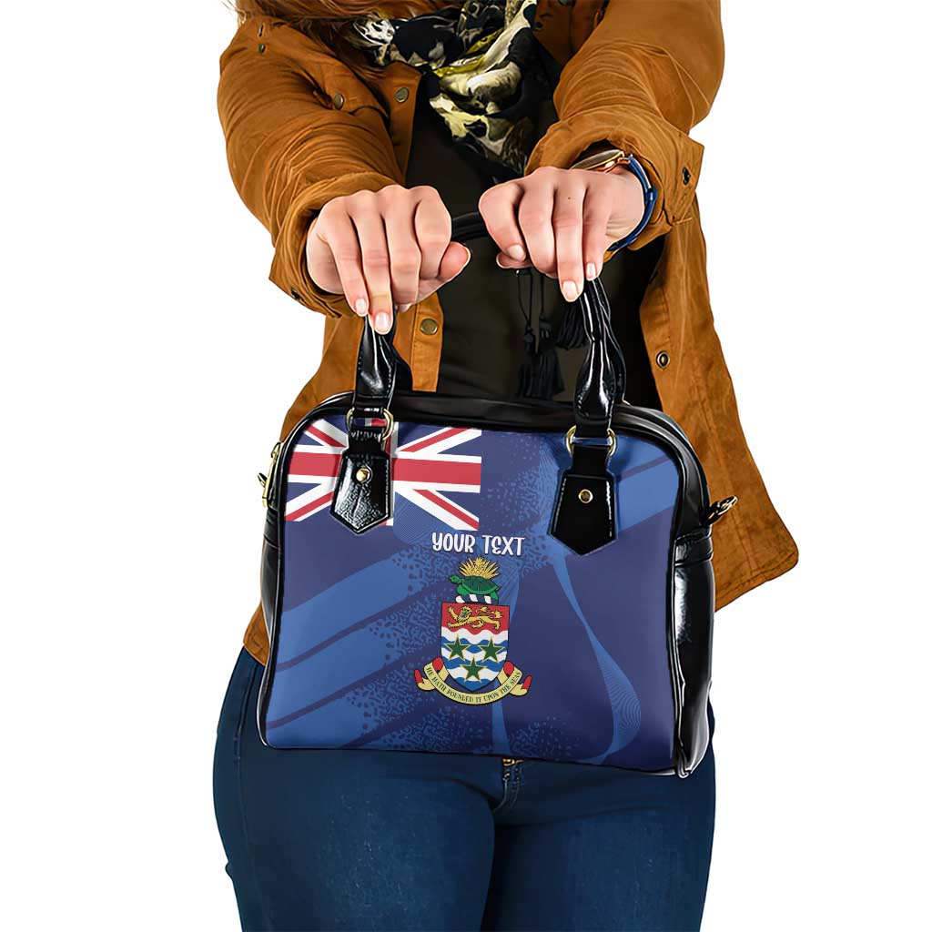 Personalised Cayman Islands Shoulder Handbag Coat Of Arms Grunge Style - Wonder Print Shop