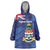 Personalised Cayman Islands Wearable Blanket Hoodie Coat Of Arms Grunge Style