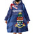 Personalised Cayman Islands Wearable Blanket Hoodie Coat Of Arms Grunge Style