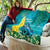 Blue Iguana Cayman Islands Quilt Turquoise Tropical Vibes - Wonder Print Shop