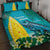 Blue Iguana Cayman Islands Quilt Bed Set Turquoise Tropical Vibes - Wonder Print Shop