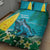 Blue Iguana Cayman Islands Quilt Bed Set Turquoise Tropical Vibes - Wonder Print Shop