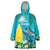 Blue Iguana Cayman Islands Wearable Blanket Hoodie Turquoise Tropical Vibes