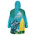 Blue Iguana Cayman Islands Wearable Blanket Hoodie Turquoise Tropical Vibes