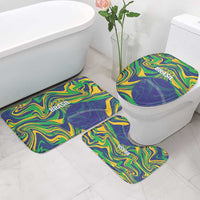 Brazil Football Bathroom Set 2026 Vamos Brasil Marble Pattern - Wonder Print Shop