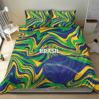 Brazil Football Bedding Set 2026 Vamos Brasil Marble Pattern - Wonder Print Shop