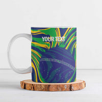 Brazil Football Custom Ceramic Mug 2026 Vamos Brasil Marble Pattern - Wonder Print Shop