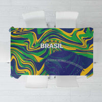 Brazil Football Tablecloth 2026 Vamos Brasil Marble Pattern - Wonder Print Shop