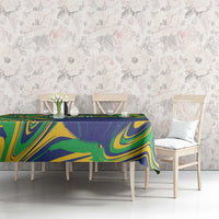 Brazil Football Tablecloth 2026 Vamos Brasil Marble Pattern - Wonder Print Shop