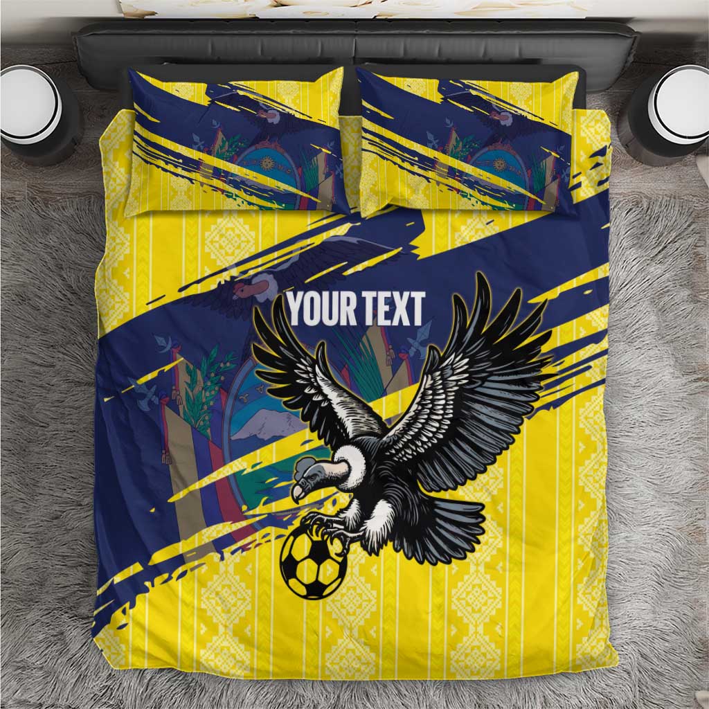 Ecuador Football Custom Bedding Set 2026 Vamos La Tri Yellow South America Pattern - Wonder Print Shop