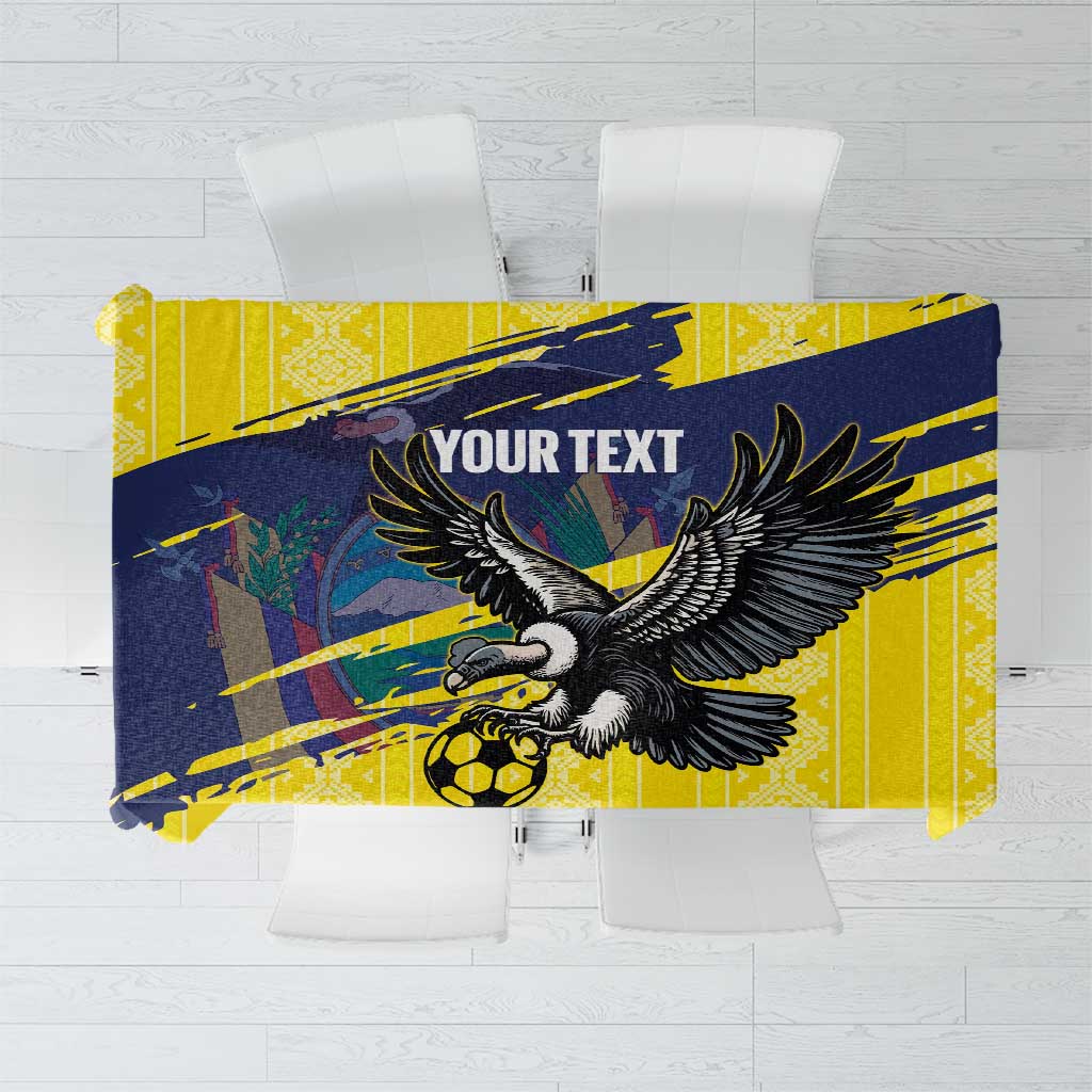 Ecuador Football Custom Tablecloth 2026 Vamos La Tri Yellow South America Pattern - Wonder Print Shop