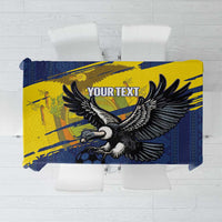 Ecuador Football Custom Tablecloth 2026 Vamos La Tri Blue South America Pattern - Wonder Print Shop