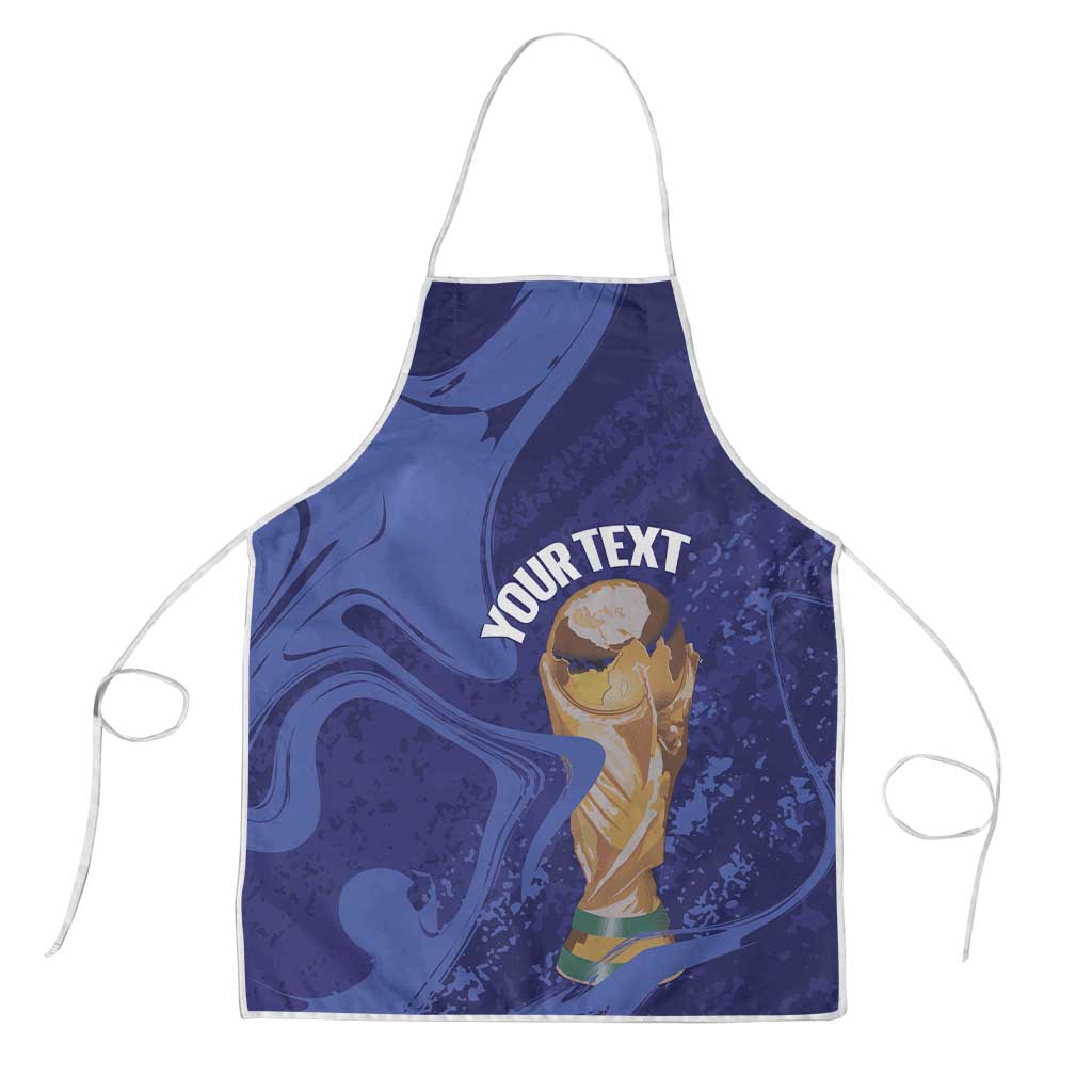 Paraguay Football Custom Apron 2026 La Albirroja Marble Pattern - Wonder Print Shop