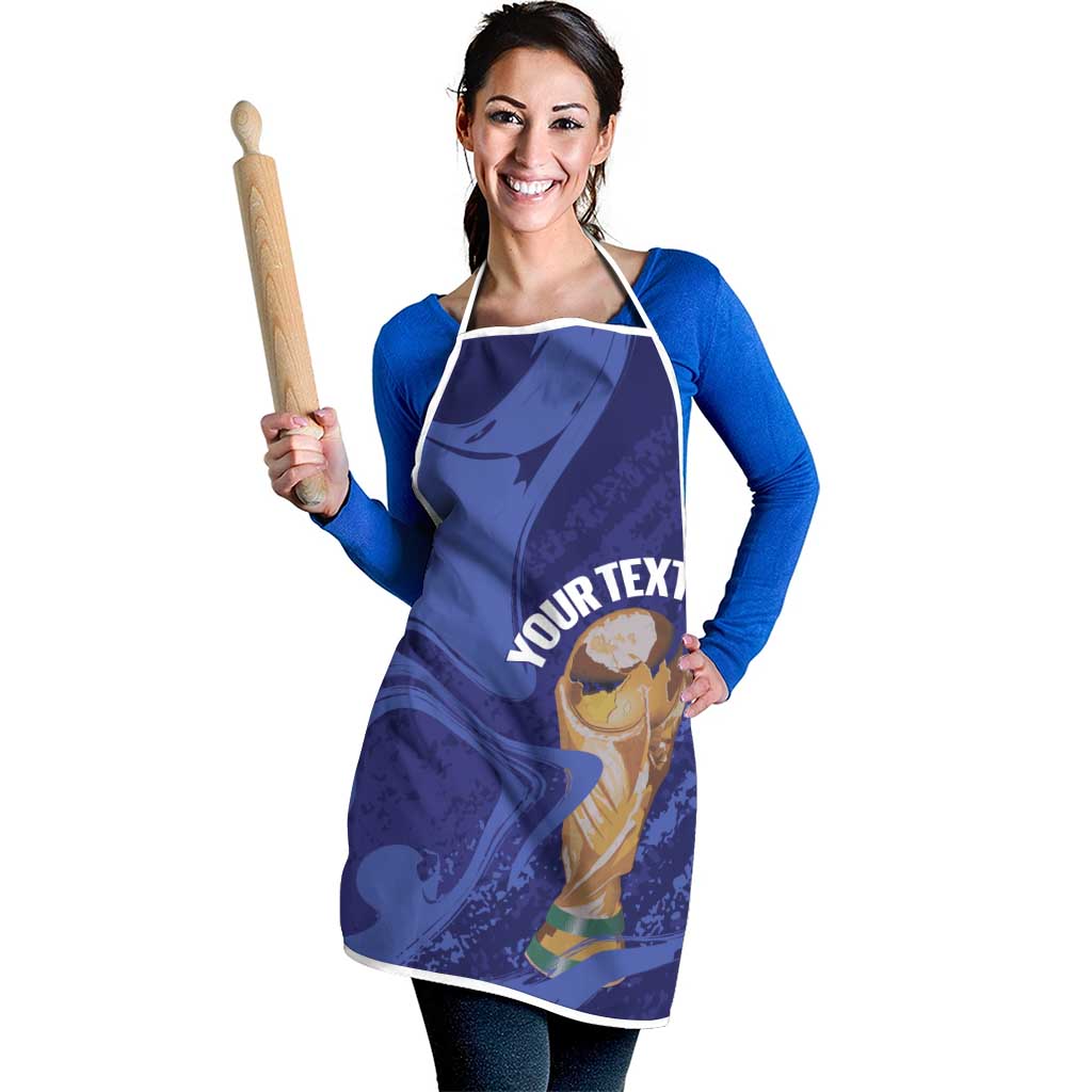 Paraguay Football Custom Apron 2026 La Albirroja Marble Pattern - Wonder Print Shop
