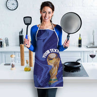 Paraguay Football Custom Apron 2026 La Albirroja Marble Pattern - Wonder Print Shop