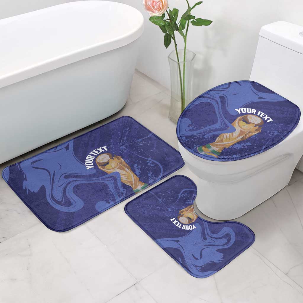 Paraguay Football Custom Bathroom Set 2026 La Albirroja Marble Pattern - Wonder Print Shop