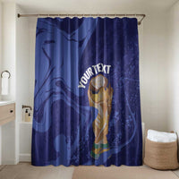 Paraguay Football Custom Bathroom Set 2026 La Albirroja Marble Pattern - Wonder Print Shop