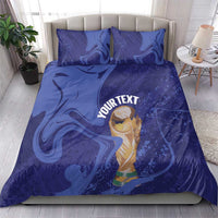 Paraguay Football Custom Bedding Set 2026 La Albirroja Marble Pattern - Wonder Print Shop