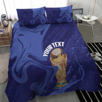 Paraguay Football Custom Bedding Set 2026 La Albirroja Marble Pattern - Wonder Print Shop