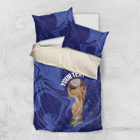 Paraguay Football Custom Bedding Set 2026 La Albirroja Marble Pattern - Wonder Print Shop