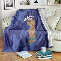 Paraguay Football Custom Blanket 2026 La Albirroja Marble Pattern - Wonder Print Shop