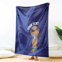Paraguay Football Custom Blanket 2026 La Albirroja Marble Pattern - Wonder Print Shop