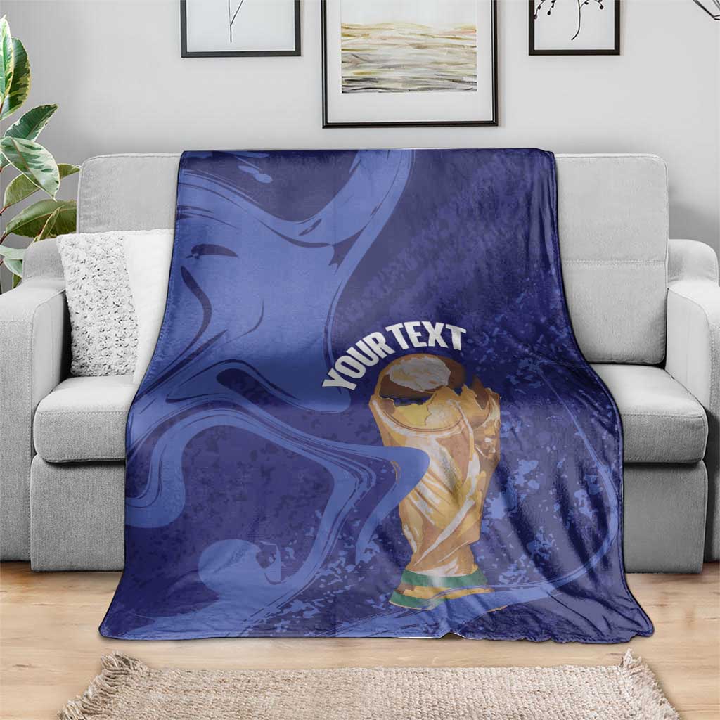 Paraguay Football Custom Blanket 2026 La Albirroja Marble Pattern - Wonder Print Shop