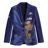 Paraguay Football Custom Blazer 2026 La Albirroja Marble Pattern - Wonder Print Shop