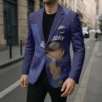 Paraguay Football Custom Blazer 2026 La Albirroja Marble Pattern - Wonder Print Shop