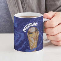Paraguay Football Custom Ceramic Mug 2026 La Albirroja Marble Pattern - Wonder Print Shop