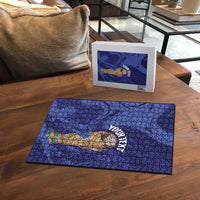 Paraguay Football Custom Puzzle 2026 La Albirroja Marble Pattern - Wonder Print Shop