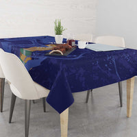 Paraguay Football Custom Tablecloth 2026 La Albirroja Marble Pattern - Wonder Print Shop