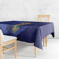 Paraguay Football Custom Tablecloth 2026 La Albirroja Marble Pattern - Wonder Print Shop