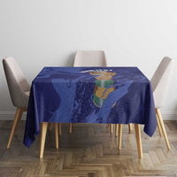 Paraguay Football Custom Tablecloth 2026 La Albirroja Marble Pattern - Wonder Print Shop