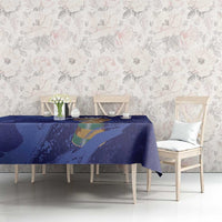 Paraguay Football Custom Tablecloth 2026 La Albirroja Marble Pattern - Wonder Print Shop