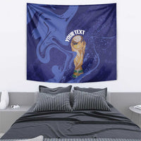 Paraguay Football Custom Tapestry 2026 La Albirroja Marble Pattern - Wonder Print Shop