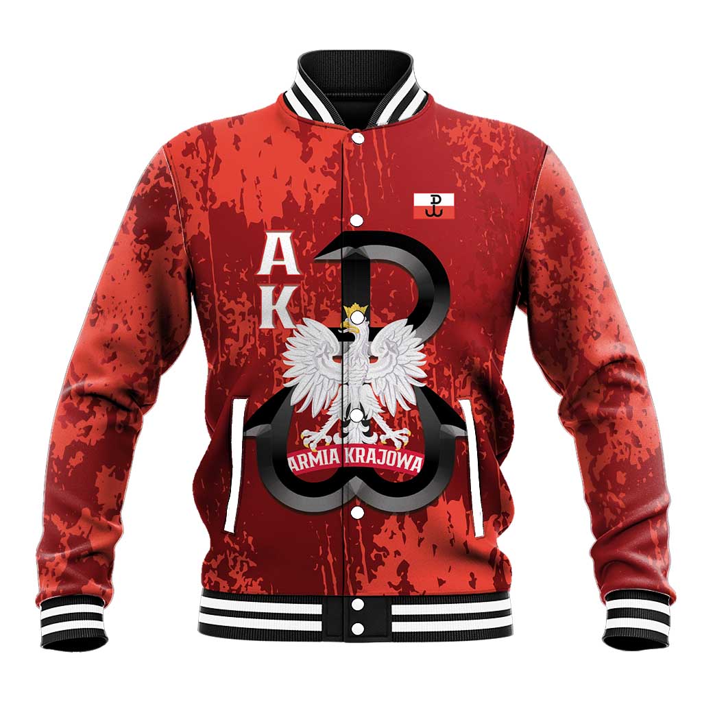 Home Army Poland Baseball Jacket Armia Krajowa Kotwica Grunge Style