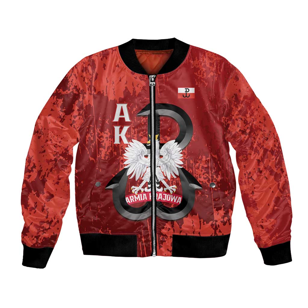 Home Army Poland Bomber Jacket Armia Krajowa Kotwica Grunge Style