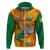 Custom Ivory Coast Football Zip Hoodie 2024 Mascot With Champions Trophy - Wonder Print Shop