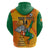 Custom Ivory Coast Football Zip Hoodie 2024 Mascot With Champions Trophy - Wonder Print Shop