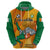 Custom Ivory Coast Football Zip Hoodie 2024 Mascot With Champions Trophy - Wonder Print Shop