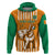 Custom Ivory Coast Football Zip Hoodie Les Elephants 3rd Champions Proud - Wonder Print Shop